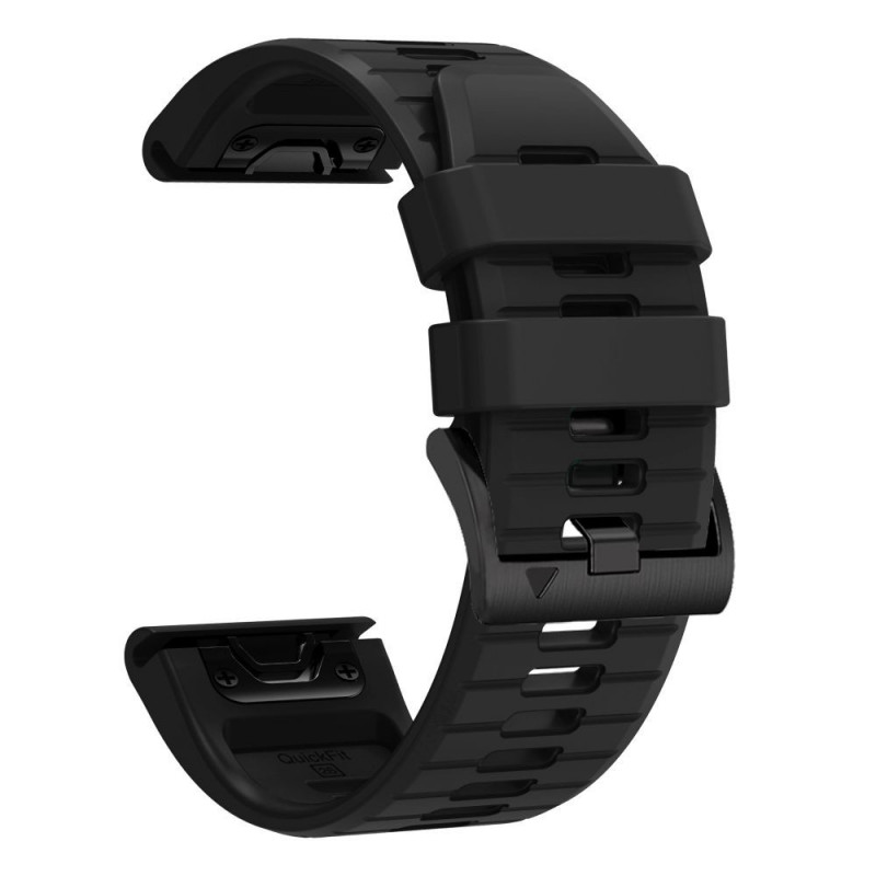 Correa de reloj de silicona Tech-Protect para Garmin Fenix 5 / 6 / 6 Pro / 7 / 8 / 8 Pro / E / 9 / 9 Pro 47 mm, negro obsidiana