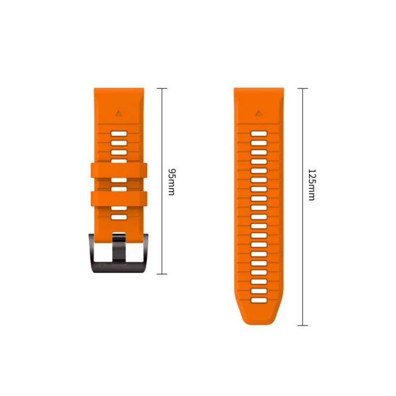 Correa de reloj de silicona Tech-Protect para Garmin Fenix 5 / 6 / 6 Pro / 7 / 8 / 8 Pro / E / 9 / 9 Pro 47 mm, naranja señal