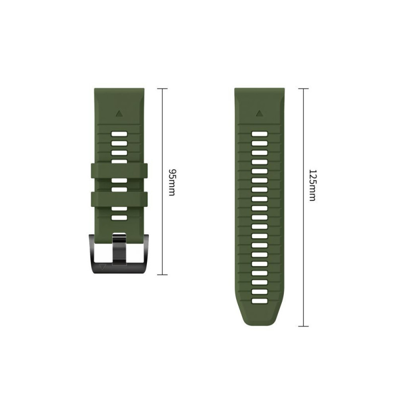 Correa de reloj de silicona Tech-Protect para Garmin Fenix 5 / 6 / 6 Pro / 7 / 8 / 8 Pro / E / 9 / 9 Pro 51 mm, verde militar