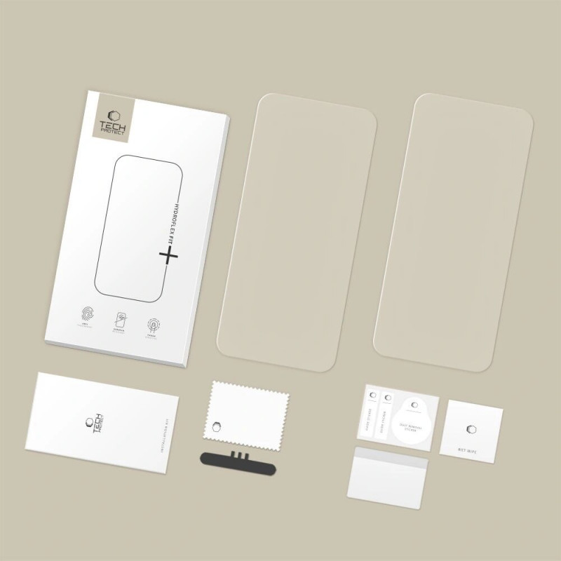 Película de hidrogel Tech-Protect Hydroflex Fit+ para Motorola Edge 60 / 60 Pro / 60 Fusion (2 uds.), transparente