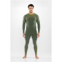 Conjunto de ropa interior térmica de merino para hombre Viking Altis Man Set, verde oscuro, M