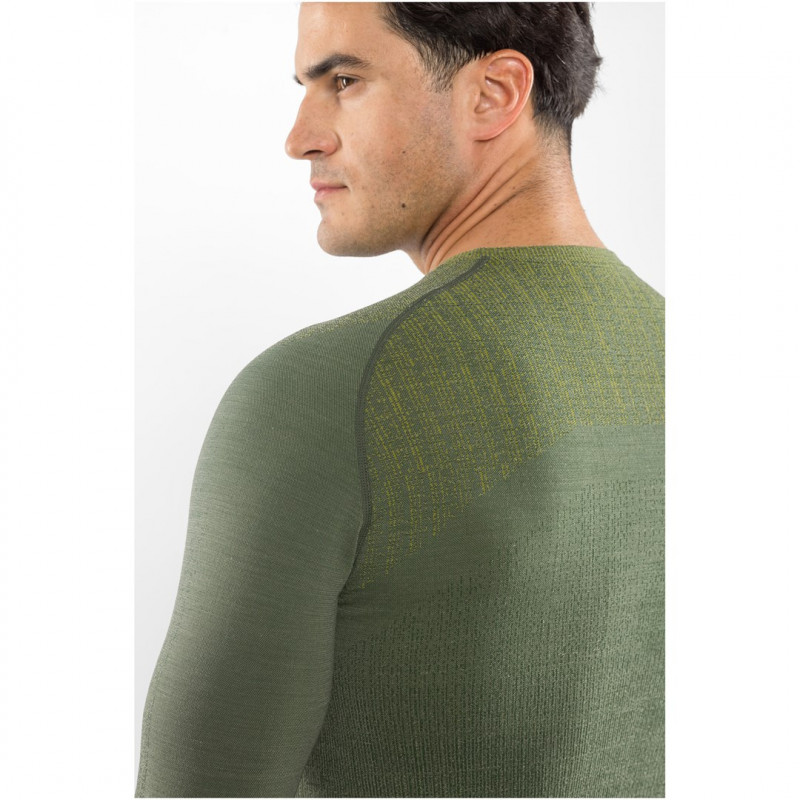 Conjunto de ropa interior térmica de merino para hombre Viking Altis Man Set, verde oscuro, M