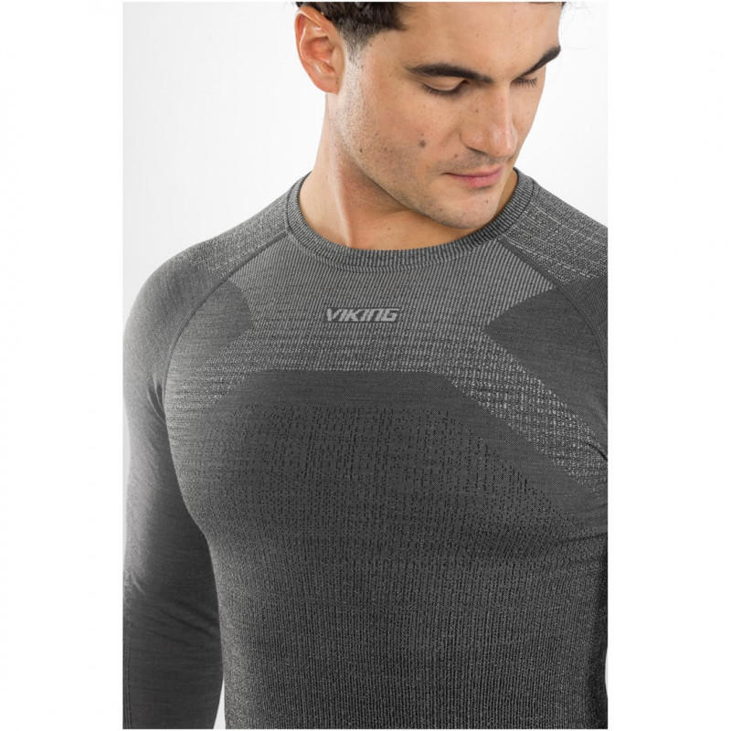 Conjunto de primera capa de merino para hombre Viking Altis Man Set, negro, M
