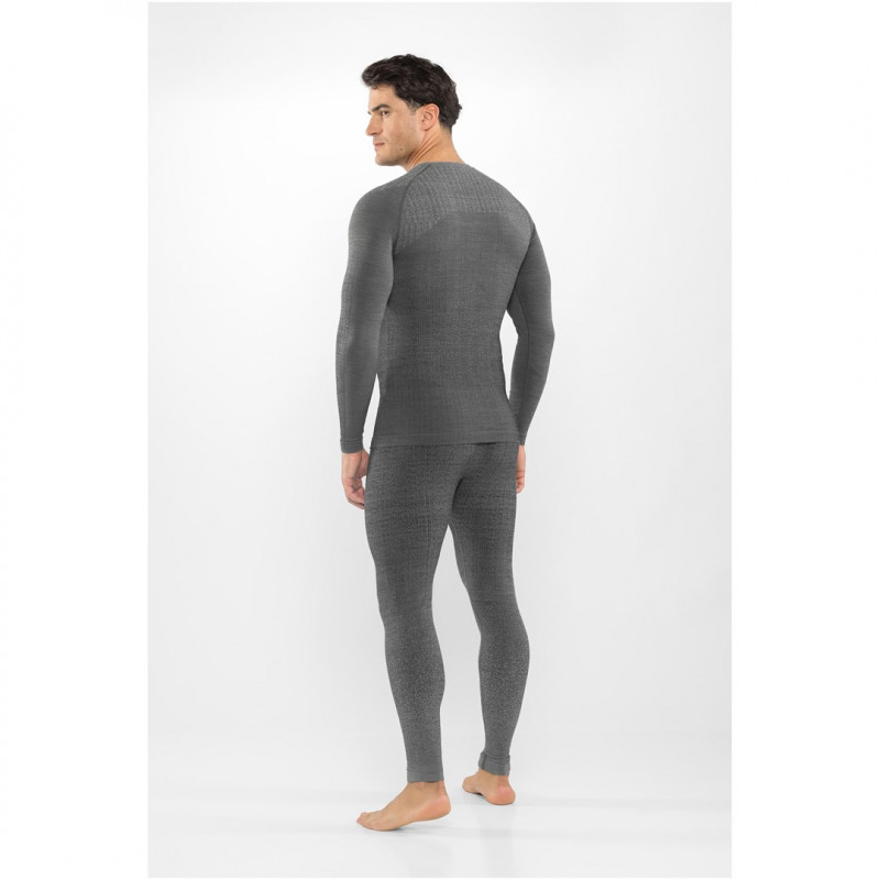 Conjunto de ropa interior de merino para hombre Viking Altis Man Set, negro, L
