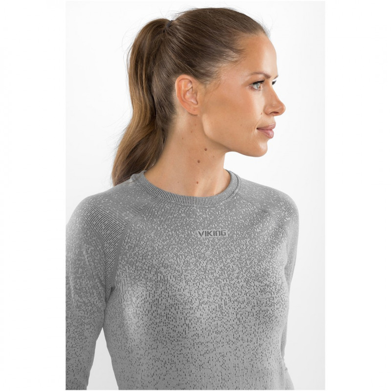 Conjunto de ropa interior de merino para mujer Viking Altis Lady Set, gris, S
