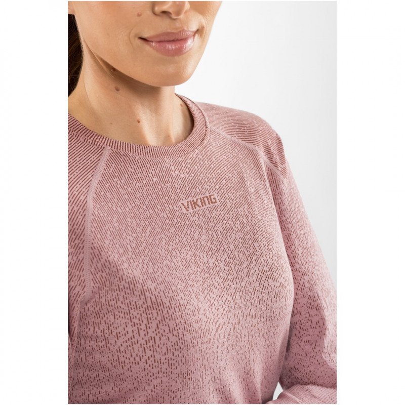 Conjunto de ropa interior de merino para mujer Viking Altis Lady Set, rosa, L