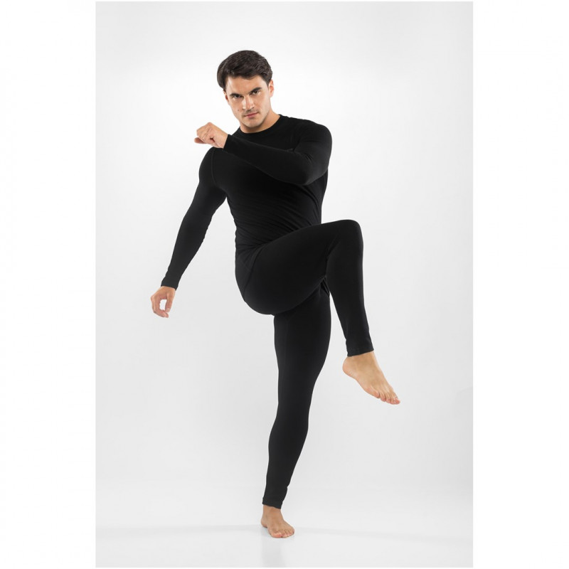 Conjunto de ropa interior térmica de merino para hombre Viking Meriboo Man Set, negro, M
