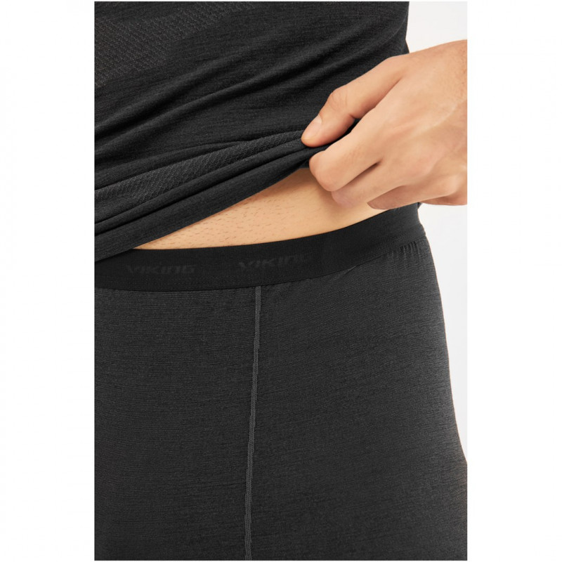 Conjunto de ropa interior de merino para hombre Viking Meriboo Man Set, negro, XL
