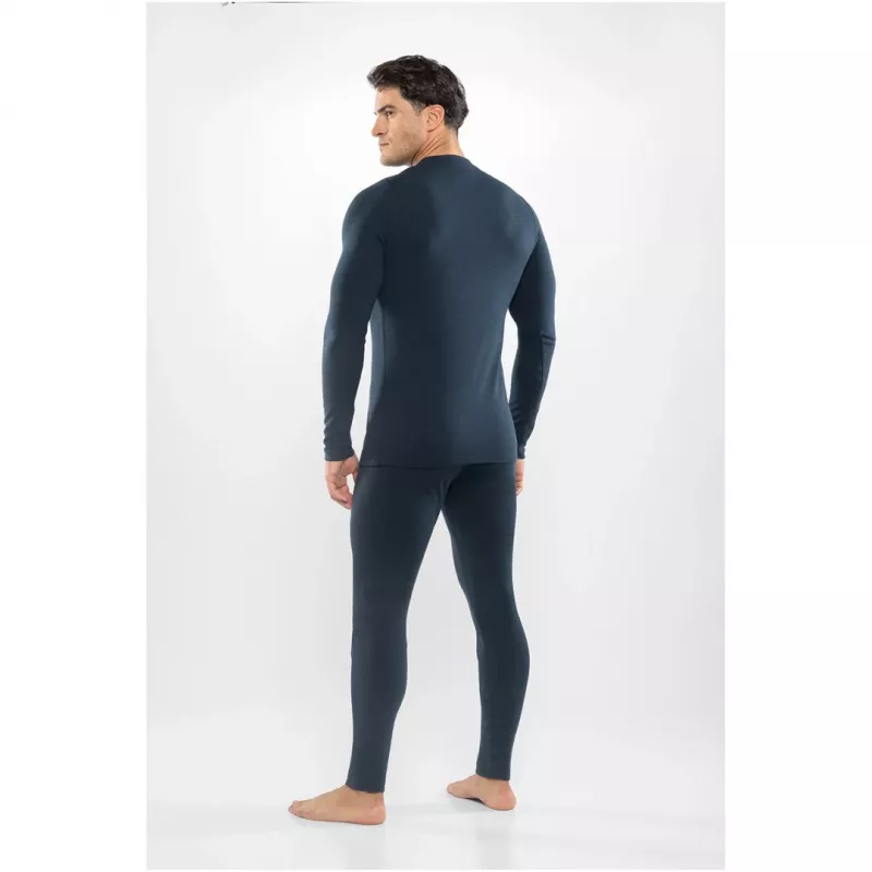 Conjunto de ropa interior térmica de merino para hombre Viking Meriboo Man Set, azul marino, L