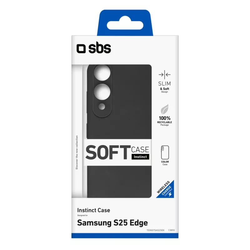 Funda SBS Instinct para Samsung Galaxy S25 Edge, negra