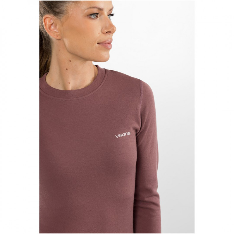 Conjunto de ropa interior térmica de mujer Viking Meriboo Lady Set Merino, rosa, M