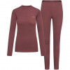 Conjunto de ropa interior térmica de mujer Viking Meriboo Lady Set Merino, rosa, M