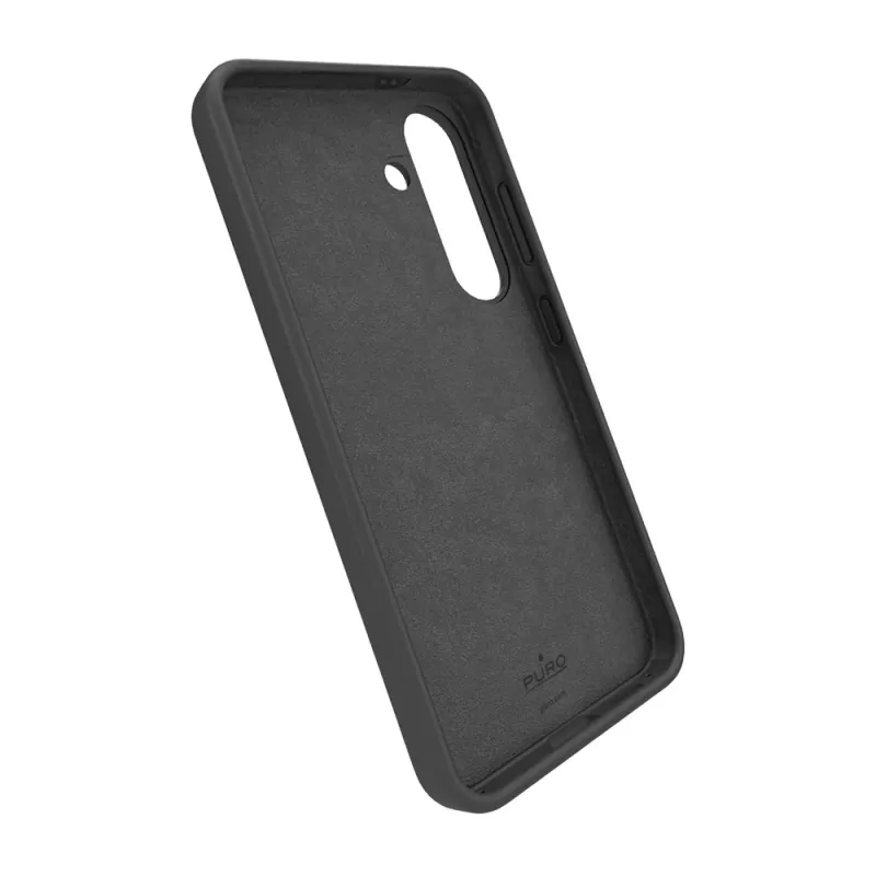Funda de silicona Puro Icon para Samsung Galaxy S25+, negra