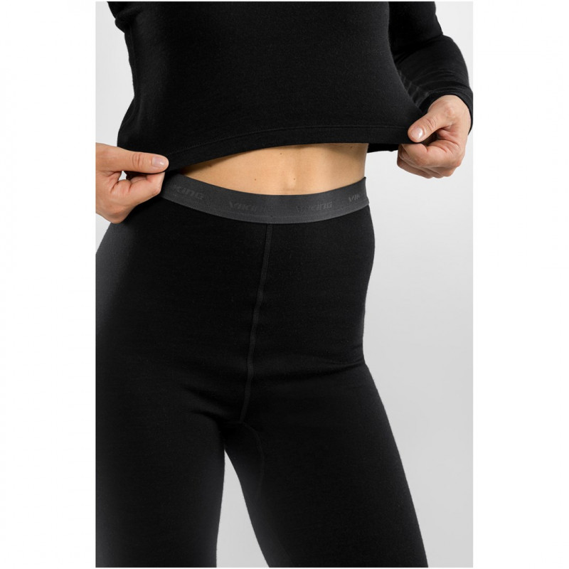 Conjunto de ropa interior térmica de mujer Viking Meriboo Lady Set Merino, negro, M