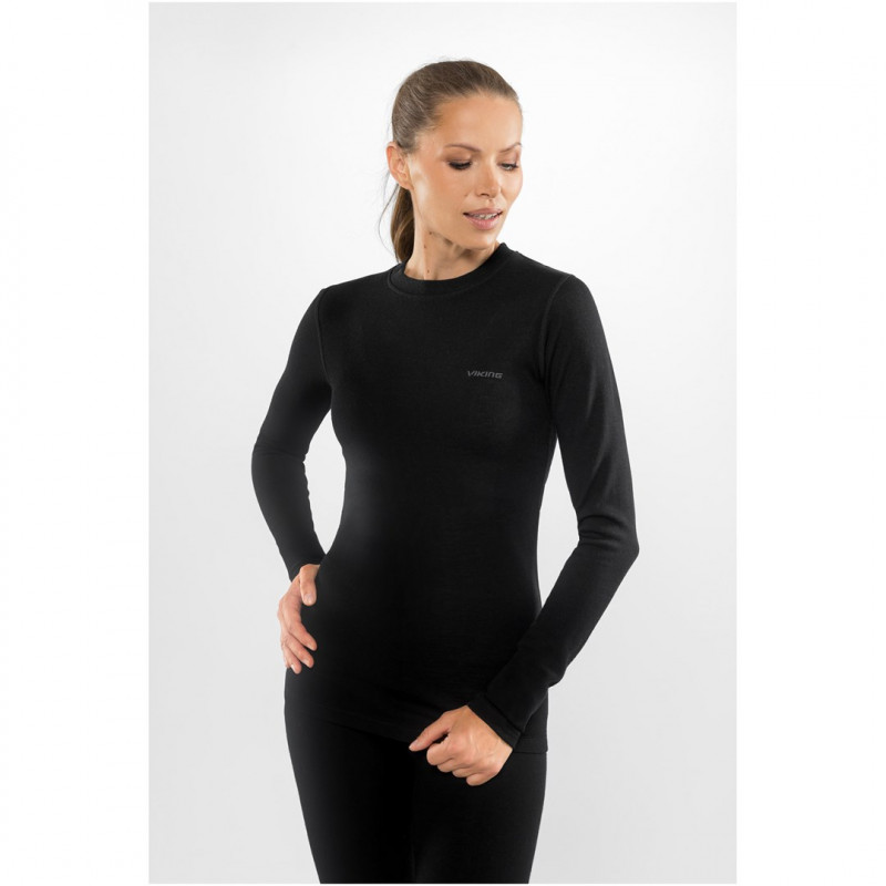 Conjunto de ropa interior térmica de mujer Viking Meriboo Lady Set Merino, negro, L