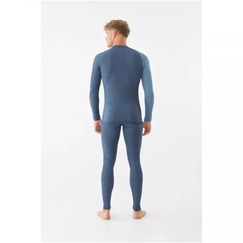 Conjunto de ropa interior térmica de merino para hombre Viking Meriboo Man Set, azul marino, M