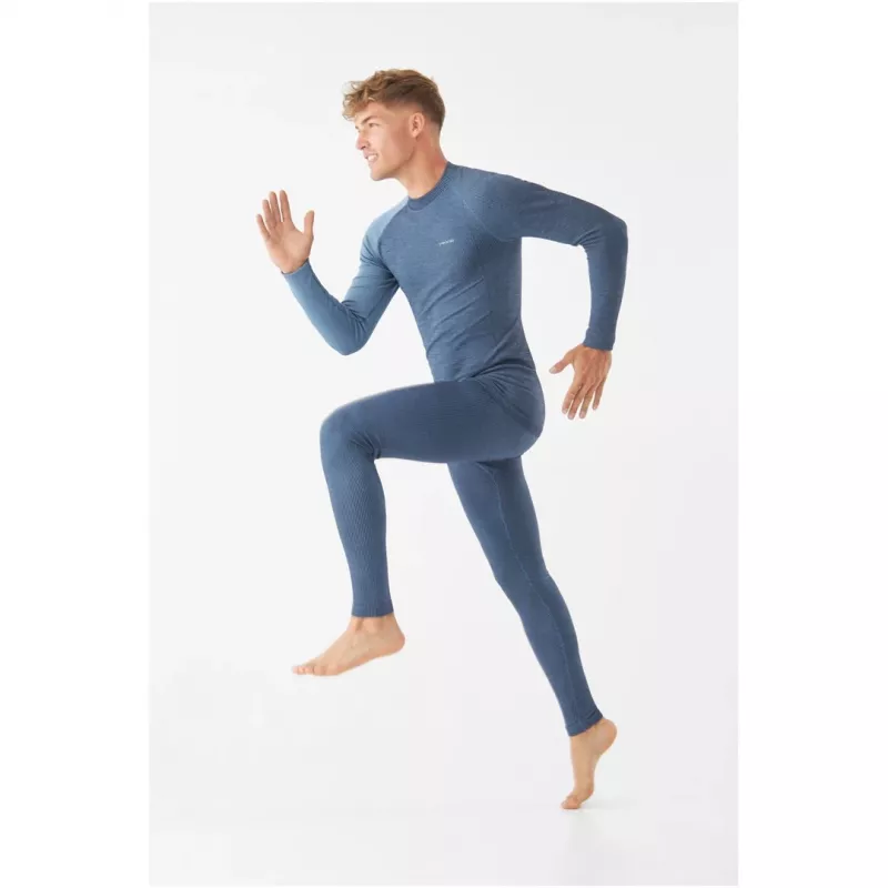 Conjunto de ropa interior térmica de merino para hombre Viking Meriboo Man Set, azul marino, M