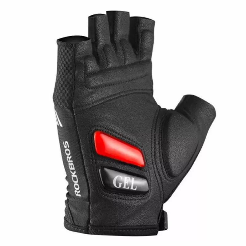 Guantes de ciclismo Rockbros S143-BK con inserciones de gel, talla XXL, negro