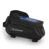 Bolsa de cuadro para bicicleta Wozinsky WBB28BK con funda para teléfono, 1,7 L, negra