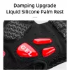 Guantes de ciclismo Rockbros S169BR con inserciones de gel, talla XL, negro y rojo