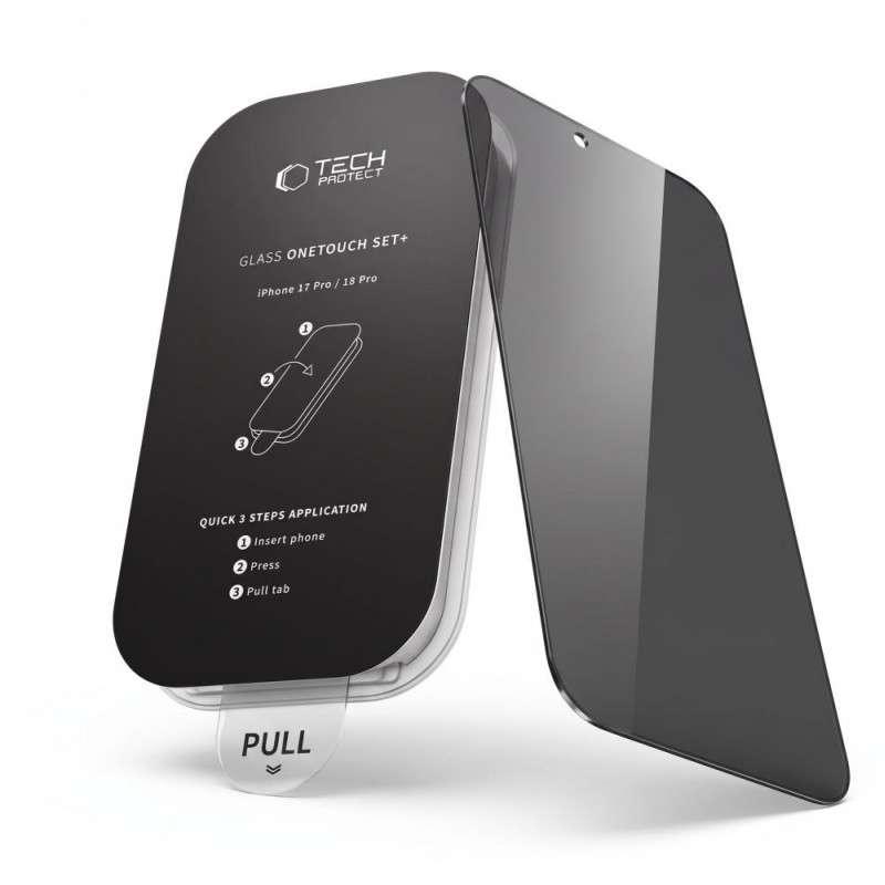 Tech-Protect OneTouch Set Spy+ Vidrio Templado con Privacidad para Apple iPhone 18 Pro (2 uds)