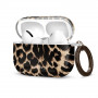 Funda Tech-Protect Lamano para Apple AirPods Pro 3 con mosquetón, Exotic Touch (negro y marrón)