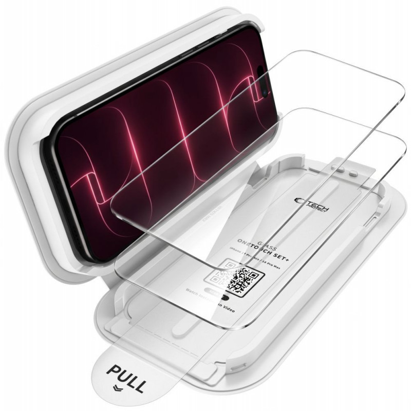 Tech-Protect OneTouch Set+ Vidrio templado para Apple iPhone 17 Pro / 18 Pro, transparente (2 uds.)