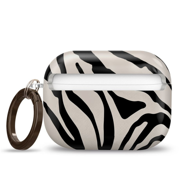 Funda Tech-Protect Lamano para Apple AirPods Pro 3 con mosquetón, Nature Muse (negro y beige)