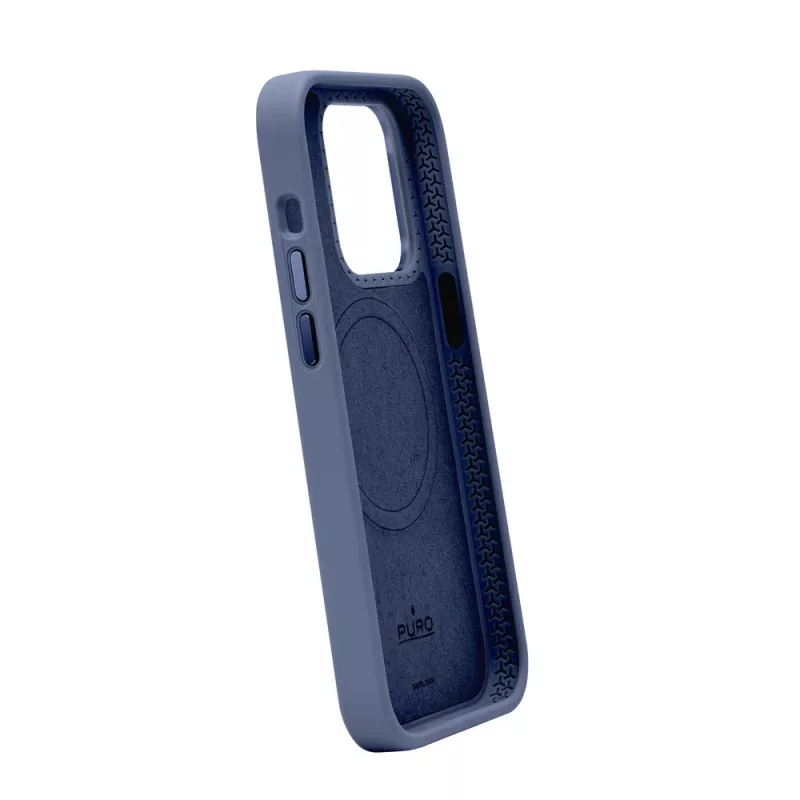 Funda de silicona MagSafe Puro Icon Mag Pro para Apple iPhone 15 Pro Max, azul oscuro