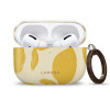 Funda Tech-Protect Lamano para Apple AirPods Pro 3 con mosquetón, Lemon Haze (amarillo y blanco)