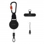 Tech-Protect ATH04 UrbanLoop Soporte antirrobo para teléfono con cable de acero retráctil, negro/naranja