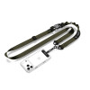 Correa cruzada para teléfono Tech-Protect C9S Rope, nailon, 91–140 cm, verde militar