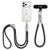 Conjunto de correa cruzada y correa de muñeca para teléfono Tech-Protect C10S Rope, negro/titanio