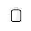 Protector de pantalla de cristal híbrido Tech-Protect Glass Flex+ para Apple Watch 4 / 5 / 6 / SE 1 / 2 / 3 40 mm, negro (2 uds.)