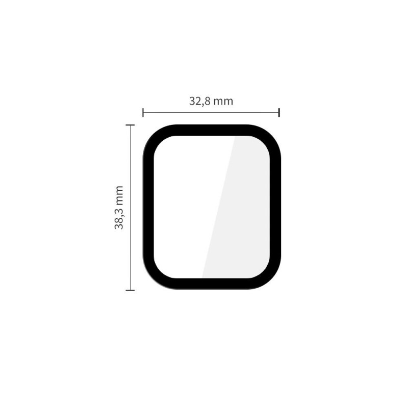 Protector de pantalla de cristal híbrido Tech-Protect Glass Flex+ para Apple Watch 4 / 5 / 6 / SE 1 / 2 / 3 40 mm, negro (2 uds.)
