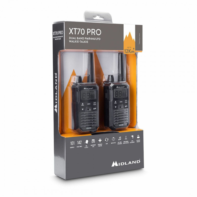 Walkie talkie Midland XT70 Pro Duo, negro