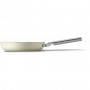 Smeg FPF2002CRM Sartén, 20 cm, cerámica, mango de acero inoxidable, crema mate