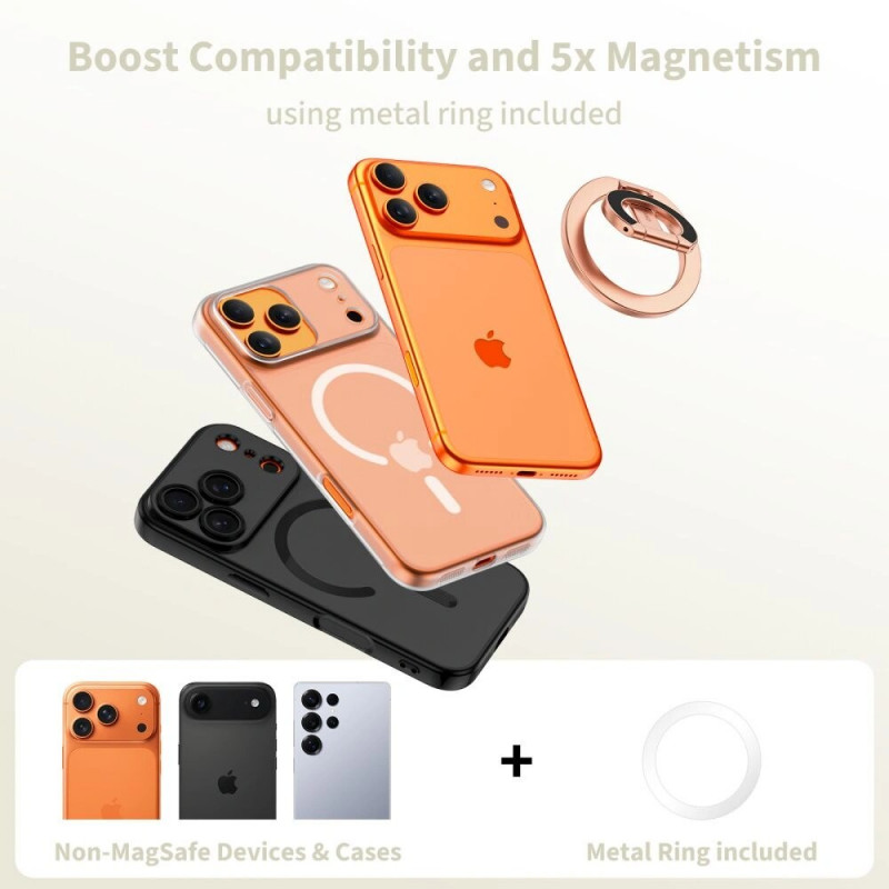 Anillo magnético para teléfono MagSafe Tech-Protect MMR400 Lamano, oro rosa