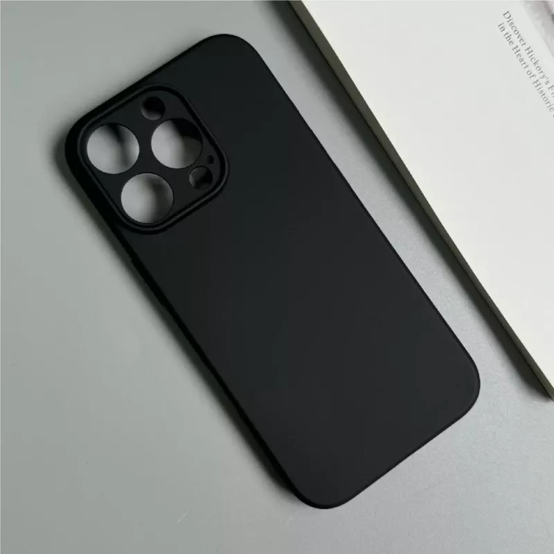 Funda blanda Hurtel para iPhone 16 Pro Max, negra