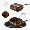 Funda Tech-Protect Lamano para Apple AirPods Pro 3, negra y marrón