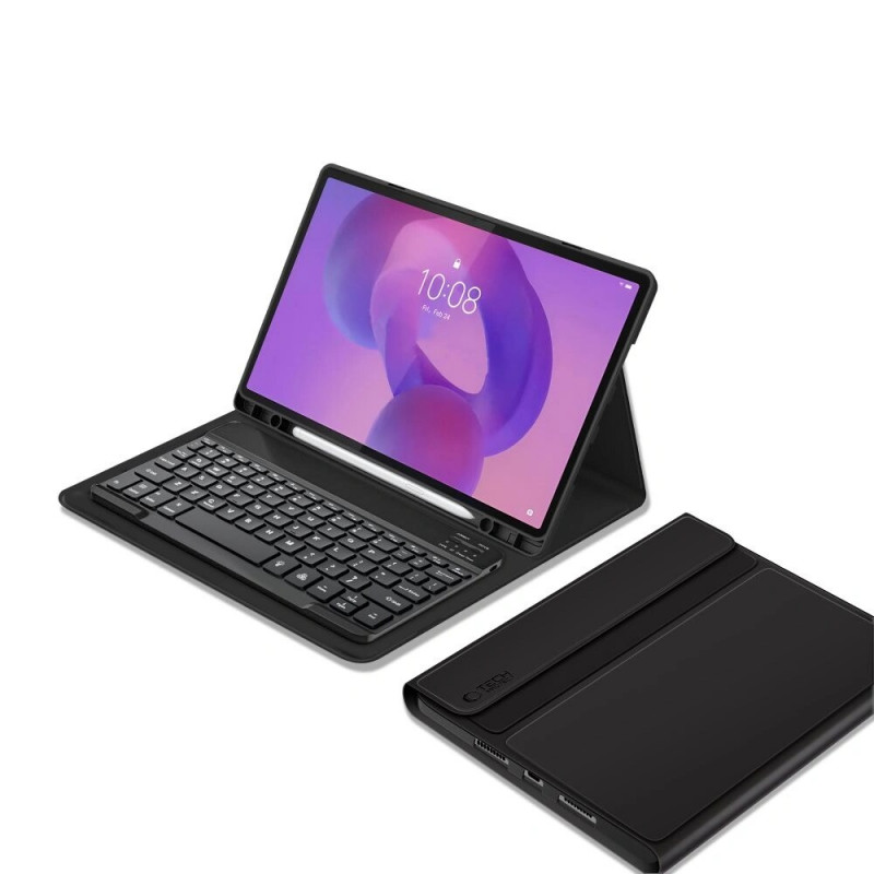 Funda con teclado Tech-Protect SmartCase Pen + Keyboard para Lenovo Idea Tab Plus 12.1 (TB-361), negra