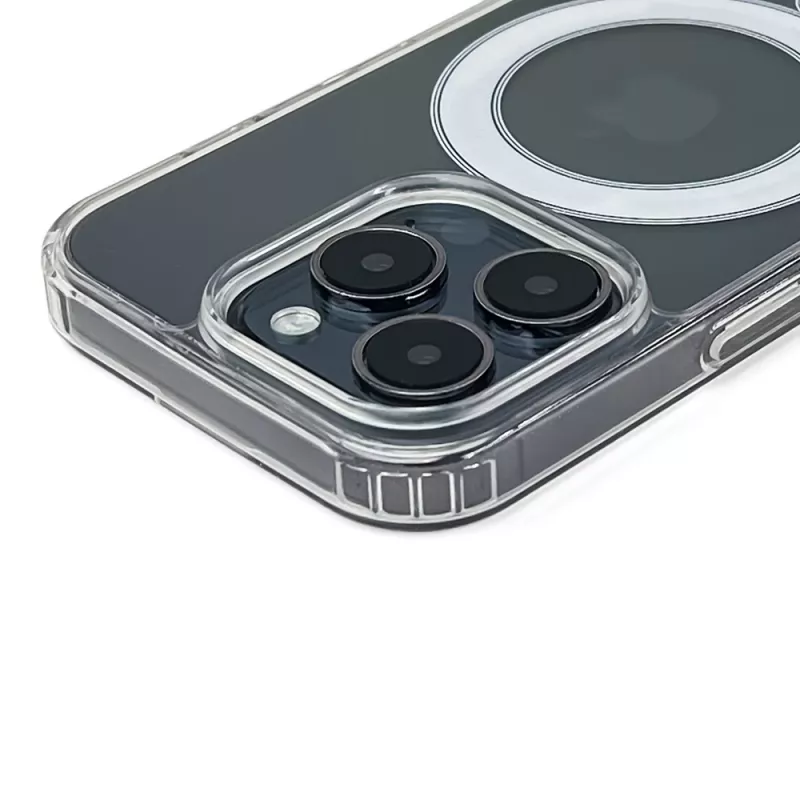 Funda transparente con esquinas reforzadas compatible con MagSafe Hurtel para iPhone Air, transparente