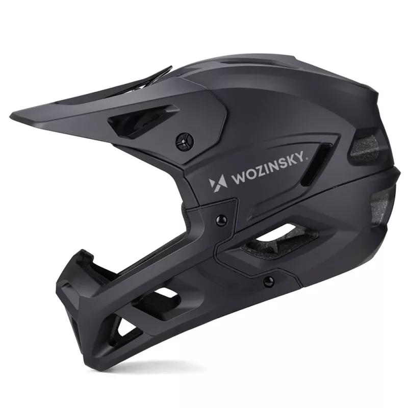 Casco de bicicleta integral Wozinsky con visera desmontable, 60-62 cm, negro