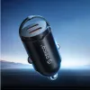 Cargador de coche Orico MiniRing MR-30-2C 30W 2x USB-C, negro