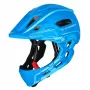 Casco infantil integral para bicicleta Wozinsky con luz trasera USB, talla S (52-56 cm), azul