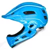 Casco infantil integral para bicicleta Wozinsky con luz trasera USB, talla S (52-56 cm), azul