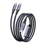 Cable USB-C 2 en 1 UGREEN L533, USB-C a 2x USB-C PD 140W, 2 m, negro