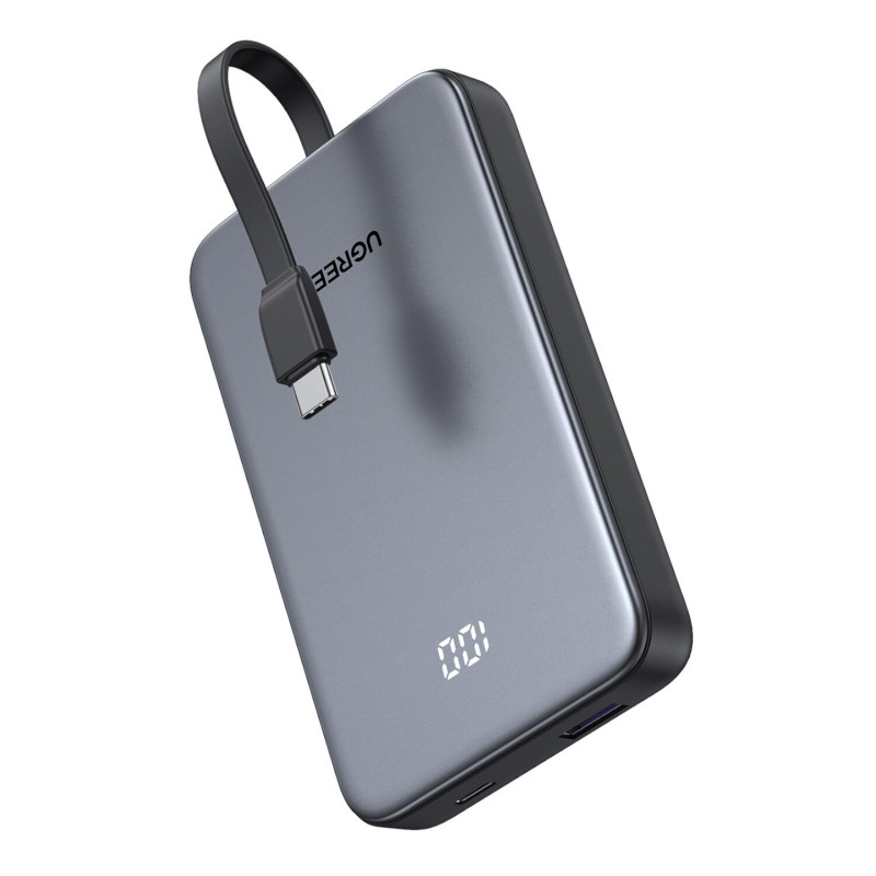 Batería externa UGREEN PB526 10000mAh 20W con cable USB-C integrado