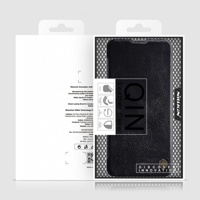 [CR] Funda Nillkin Qin para Xiaomi Mi 11i HyperCharge / Redmi Note 11 Pro (China), negra (devolución de cliente)