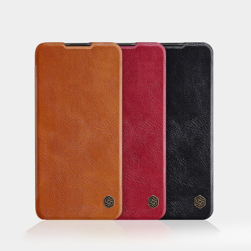 [CR] Funda Nillkin Qin para Xiaomi Redmi Note 9T 5G, marrón (devolución de cliente)